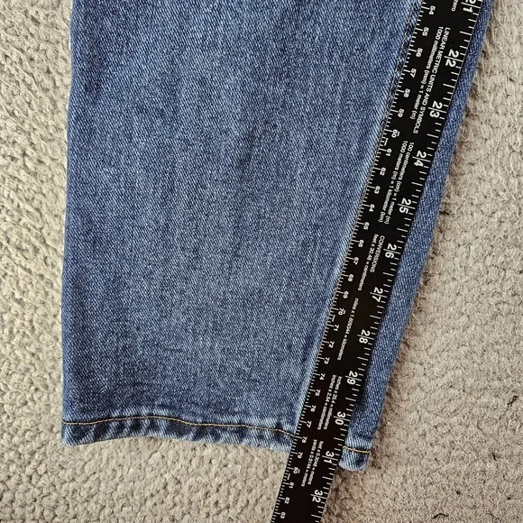 Wrangler Jeans Womens 14 Blue Denim High Rise Straight Leg Western Cowgirl - Picture 9 of 16